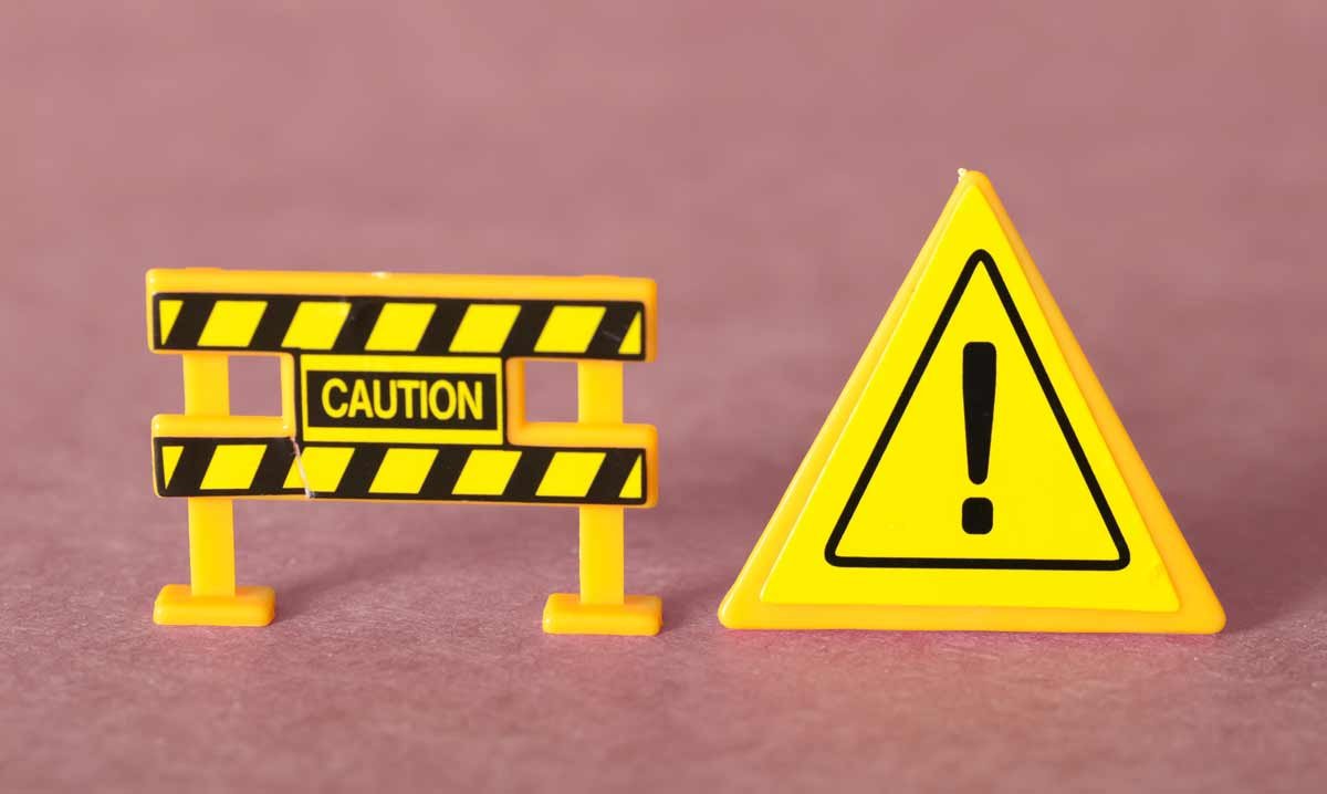 Toy caution signs