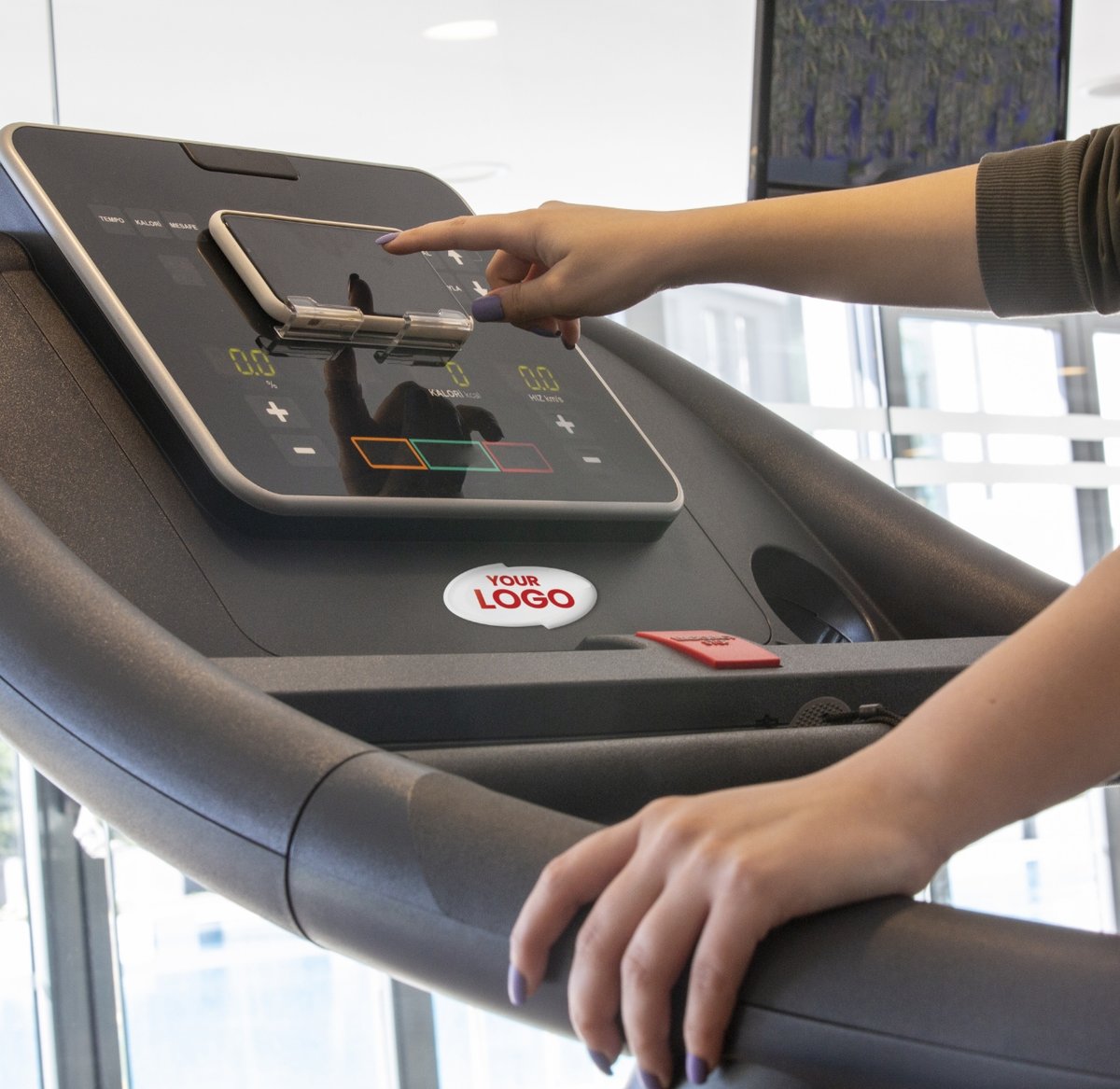woman on a treadmill
