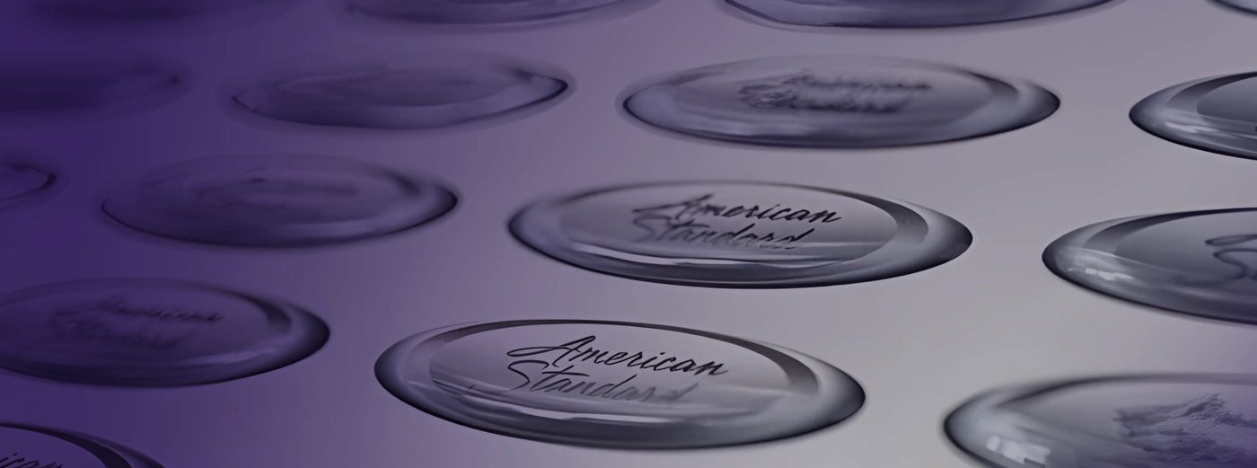 Sheet of American Standard domed emblems